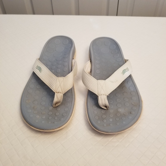 Orthoheel Unisex Wave White Blue Sandals Mens 7 Womens 8 - Picture 1 of 7